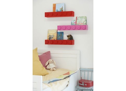 Suport LEGO pentru carti - Roz