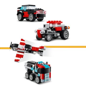 Camioneta cu platforma si elicopter