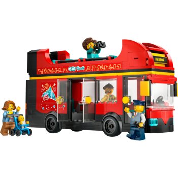 Autobuz turistic rosu cu etaj