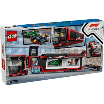 Camion F1 cu masinile F1 RB20 si AMR24