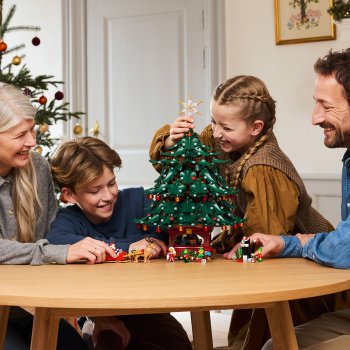 Pom de Craciun decorativ de construit în familie