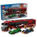 Camion F1 cu masinile F1 RB20 si AMR24