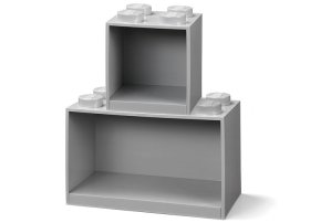 Set 2 rafturi Caramida LEGO - Gri