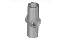 Conector 2 ax linie şi 1 pin / perpendicular
