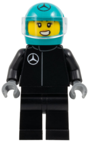 Minifigurină LEGO City Pilot Fotmula1 Mercedes cty1831