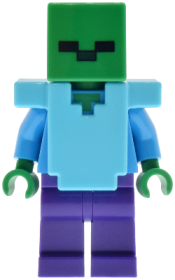 Minifigurină Minecraft Zombie cu armură min240