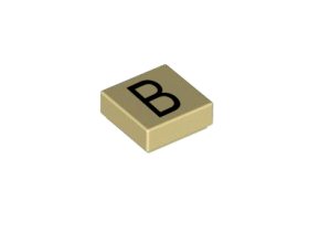 Placă netedă 1x1 litera B