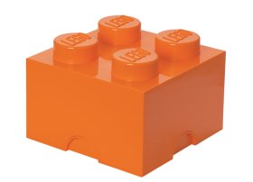 Cutie depozitare LEGO 2x2 portocaliu