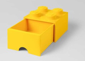 Cutie depozitare LEGO 2x2 cu sertar, galben