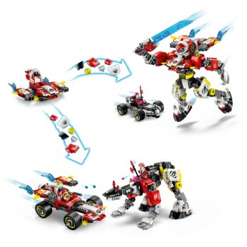 Robotul tigru al lui Cooper si masina hot rod a lui Zero