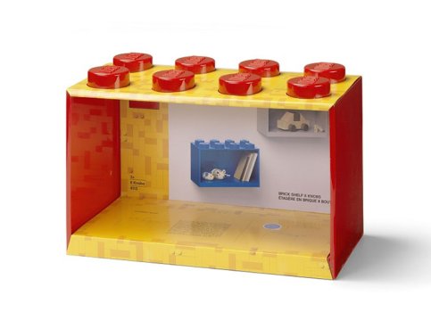 Raft Caramida LEGO 2x4 - Rosu