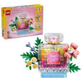 Sticlă de parfum cu flori decorativă