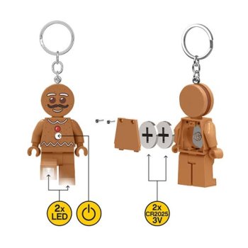 Breloc LEGO Iconic cu LED - Om de turta dulce