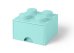 Cutie depozitare LEGO 2x2 cu sertar, aqua