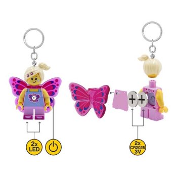 Breloc LEGO Iconic cu LED - Fata Fluture