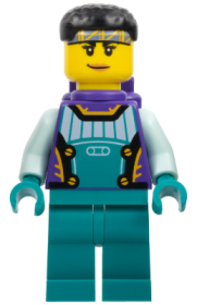 Minifigurină LEGO City Șofer Cascador (femeie) cty1579