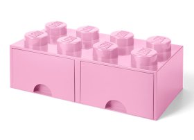 Cutie depozitare LEGO 2x4 cu sertare, roz