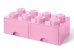 Cutie depozitare LEGO 2x4 cu sertare, roz