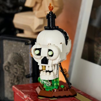 Lumânare-craniu pentru Halloween
