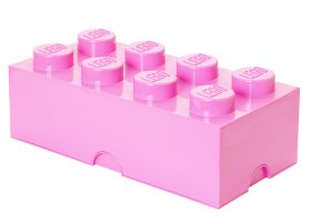 Cutie depozitare LEGO 2x4 roz deschis