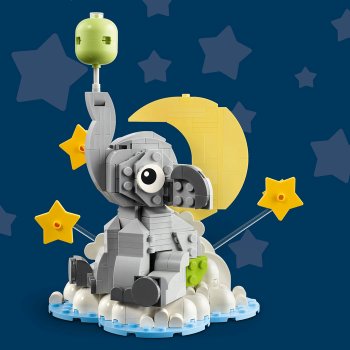 Pui de elefant pe cer