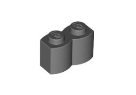 Cărămidă curbată 1 X 2 buşteni