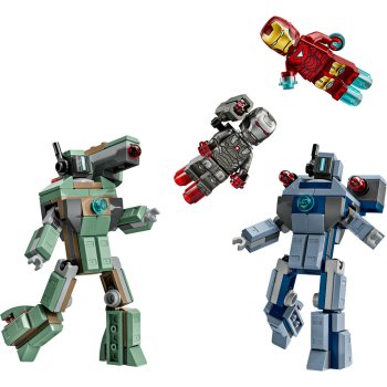 Iron Man si War Machine vs dronele Hammer