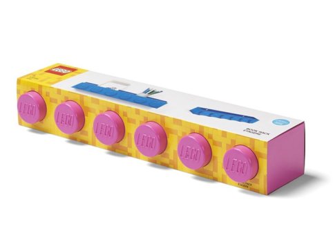 Suport LEGO pentru carti - Roz