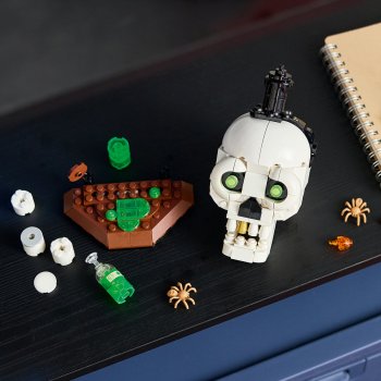 Lumânare-craniu pentru Halloween