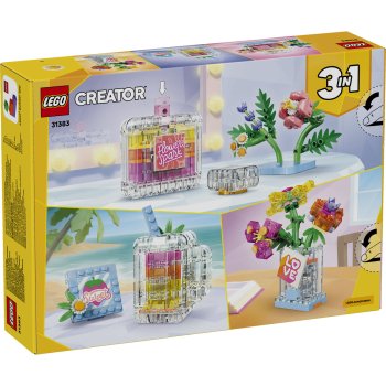 Sticlă de parfum cu flori decorativă