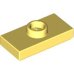 Placă netedă modificată 1 X 2 knob