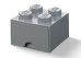 Cutie depozitare LEGO 2x2 cu sertar, gri inchis