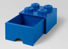 Cutie depozitare LEGO 2x2 cu sertar, albastru