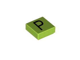 Placă netedă 1 x 1 litera P