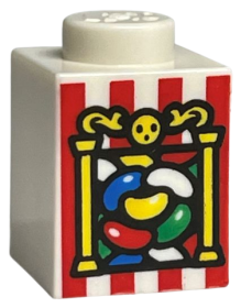 Cărămidă 1 X 1 decorată cutie jeleuri