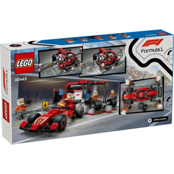 Boxa si mecanici F1 cu masina Ferrari