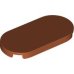 Placă netedă 2 x 4 Oval