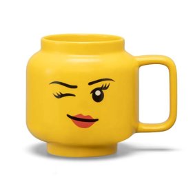 Cana mare LEGO din ceramica – Fata care face cu ochiul
