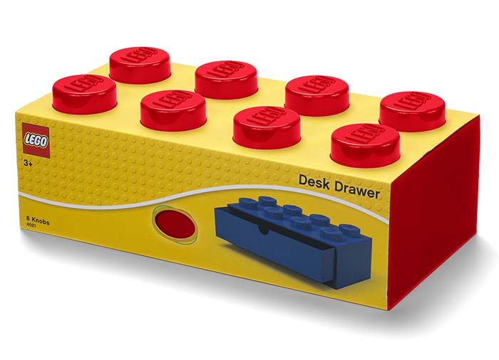 Sertar de birou LEGO 2x4 rosu