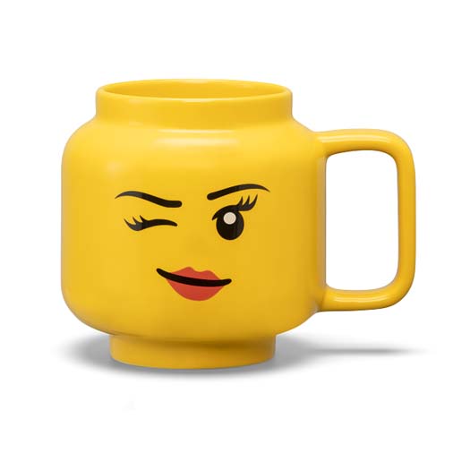 Cana mare LEGO din ceramica – Fata care face cu ochiul