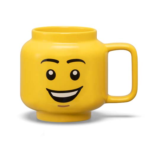 Cana mare LEGO din ceramica – Cap de baiat fericit