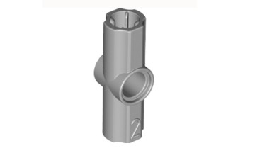Conector 2 ax linie şi 1 pin / perpendicular