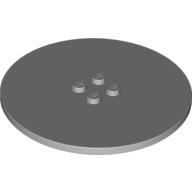Placă neteda rotundă 8 X 8 modificată cu 4 stud