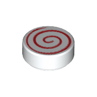Placă netedă rotundă 1 X 1 decorată - acadea