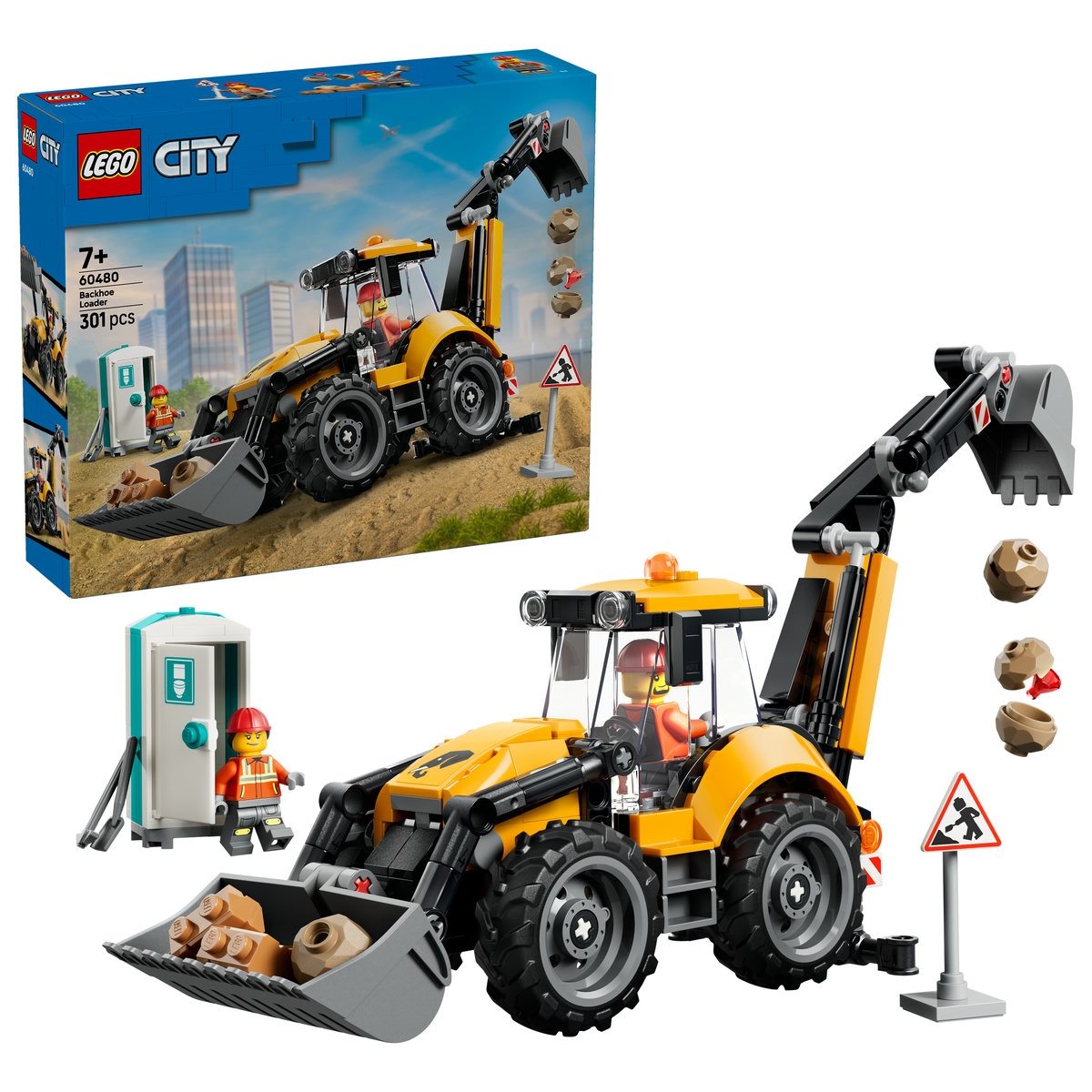 Buldoexcavator galben