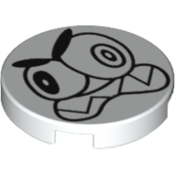 Placă netedă rotundă 2 X 2 decorată - Mixels