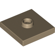 Placă netedă modificată 2 X 2 knob