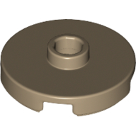 Placă netedă rotunda 2 X 2 modificată cu stud deschis