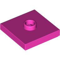 Placă netedă modificată 2 X 2 cu 1 knob