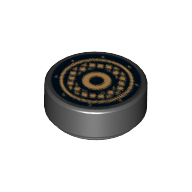Placă rotundă 1 X 1 decorată - grilaj speaker